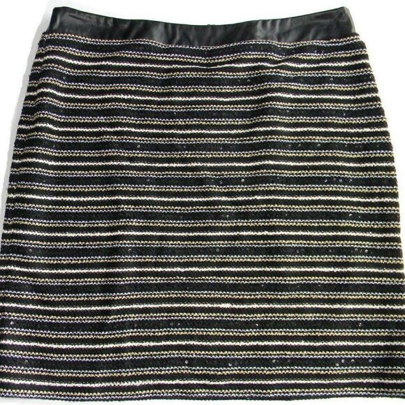 NWT Sanctuary Metallic Mini Skirt Faux Leather Waist - Picture 1 of 6